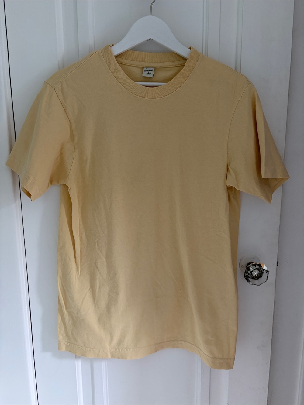 Sporty & Rich • Yellow Cotton T-Shirt (Size S)